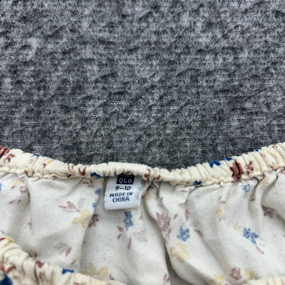 Uniqlo Dress Girls Short Sleeve 9-10 Years Floral Fall Prairie Cottage - Picture 4 of 8